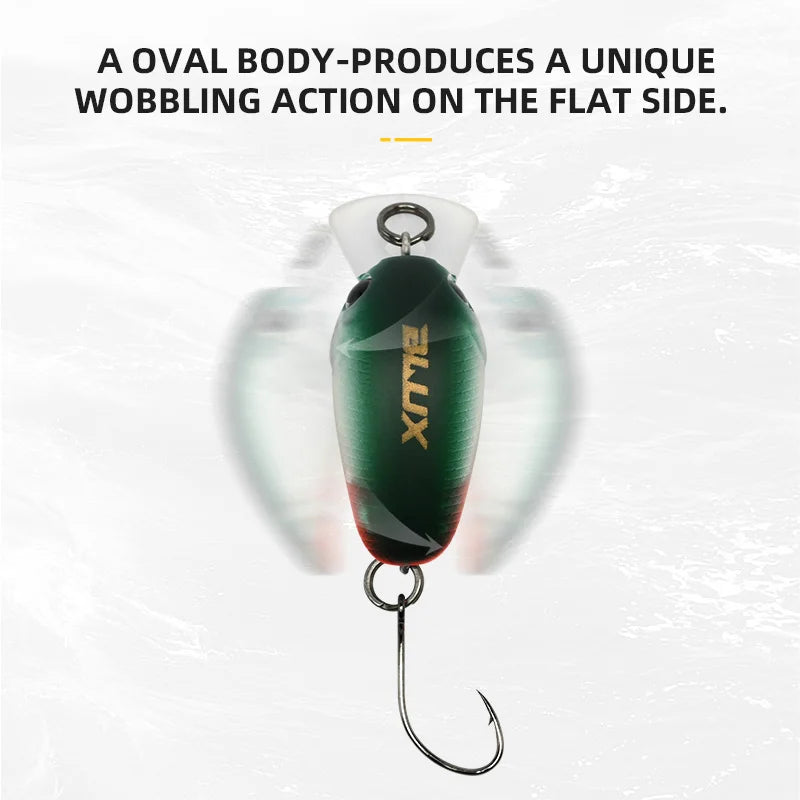 BLUX JUMP 1.9g 25mm Mini Crankbait Wobbler Trout Fishing Lure Freshwater Minnow Crank Artificial Hard Bait Fishing Tackle