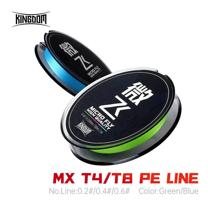 Kingdom Micro Fly MX T4/T8 PE Braided Fishing Line - Fish & Cheaps | Fishing & Outdoor Gear