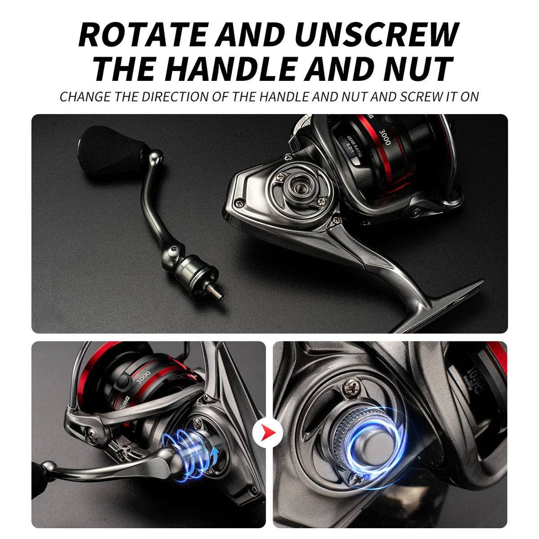 JOHNCOO 5.2:1 Spinning Reel – Ultra-Durable Metal Spool - Fish & Cheaps | Fishing & Outdoor Gear
