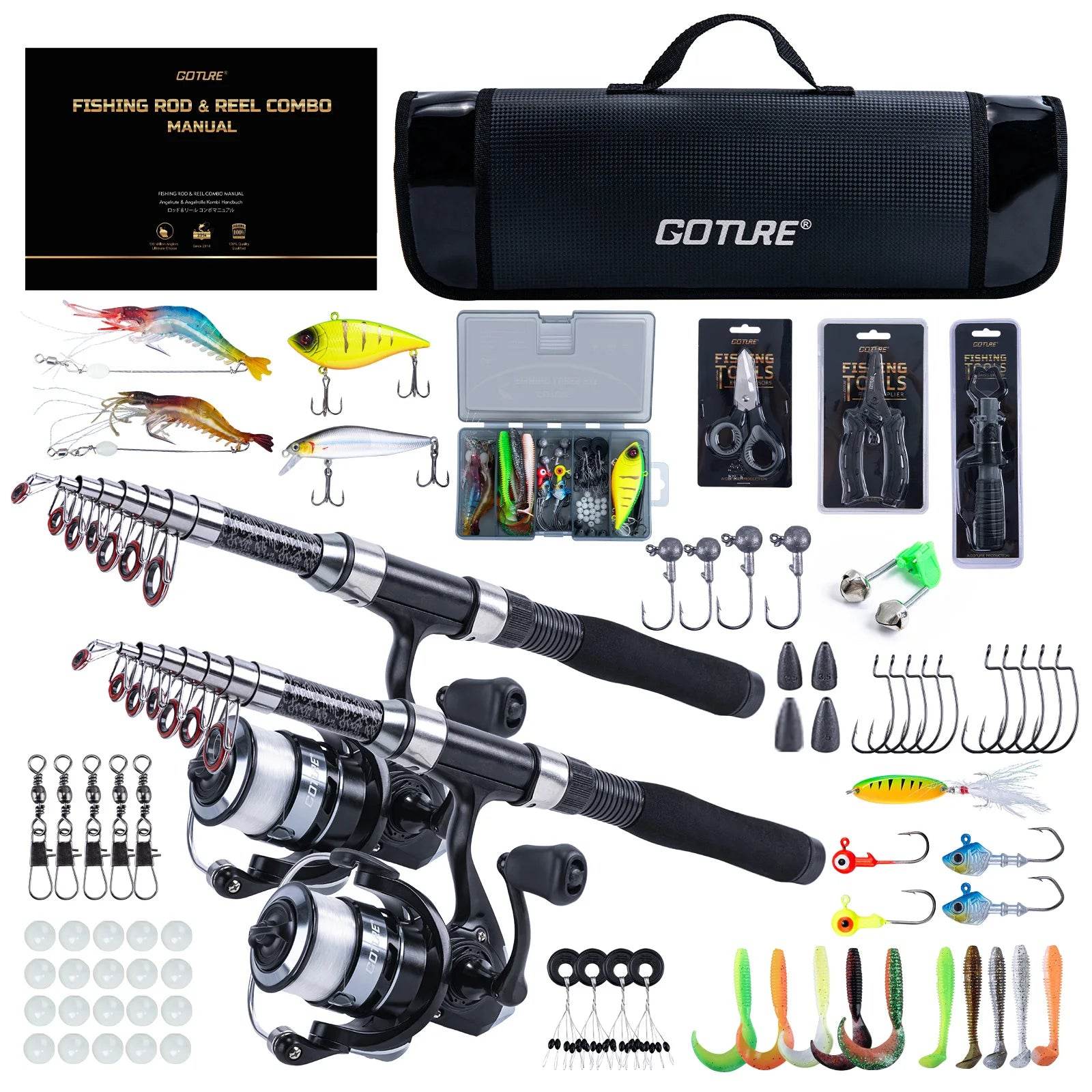 Goture Telescopic Lure Rod Combo Kit - Fish & Cheaps | Fishing & Outdoor Gear