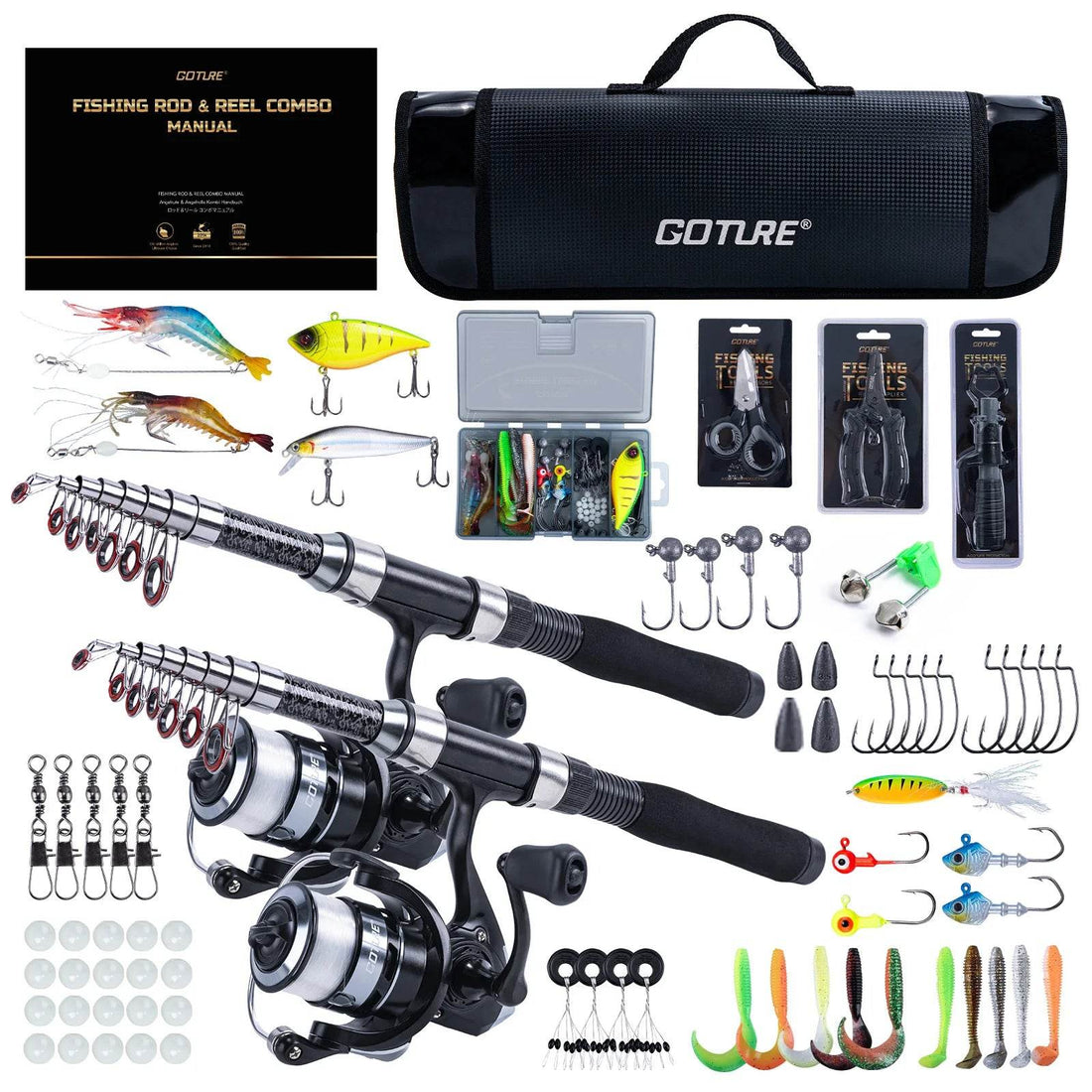 Goture Telescopic Lure Rod Combo Kit - Fish & Cheaps | Fishing & Outdoor Gear