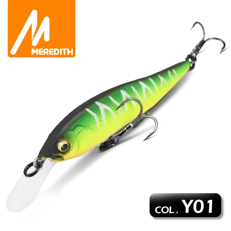 MEREDITH X-NANAHAN+1 Fishing Lures 75mm JerkMinnow Slow Singking Wobblers Bass Artificial Baits carp fishing goods MaxDepth 2.4M