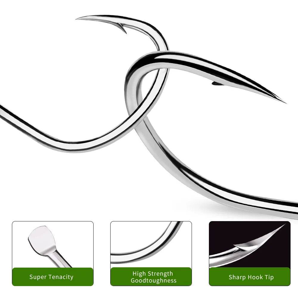 PROBEROS Barbed Big Fishing Hooks – 10 Pack - Fish & Cheaps | Fishing & Outdoor Gear