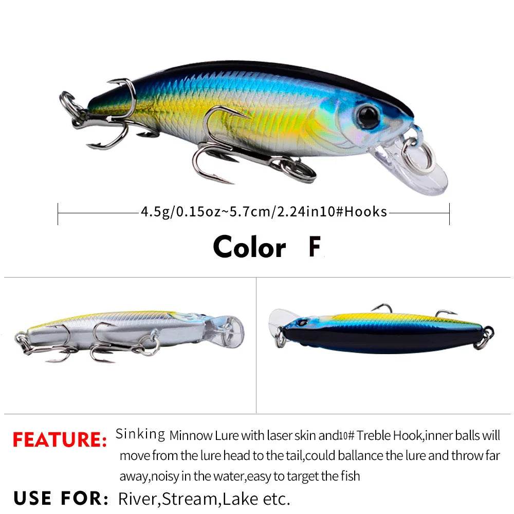PROBEROS Mini Sinking Minnow Lure - Fish & Cheaps | Fishing & Outdoor Gear
