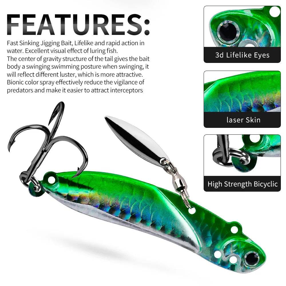 PROBEROS Metal VIB Vibration Spoon Lure - Fish & Cheaps | Fishing & Outdoor Gear