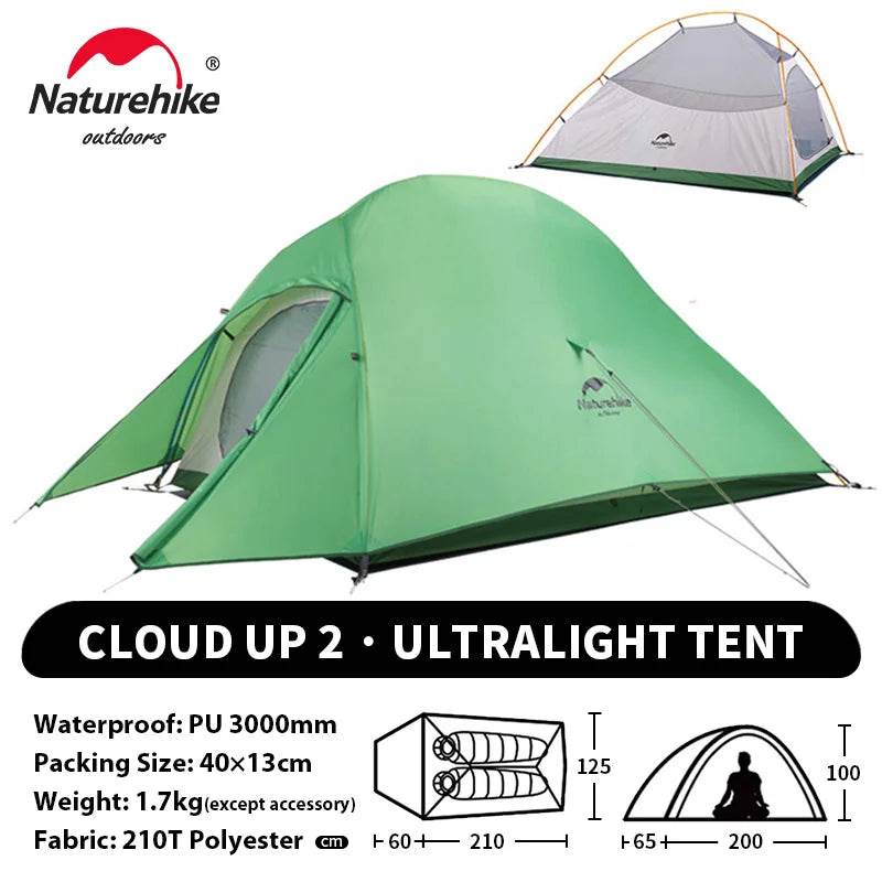 Naturehike Cloud Up 2 Ultralight Trekking Tent - Fish & Cheaps | Fishing & Outdoor Gear
