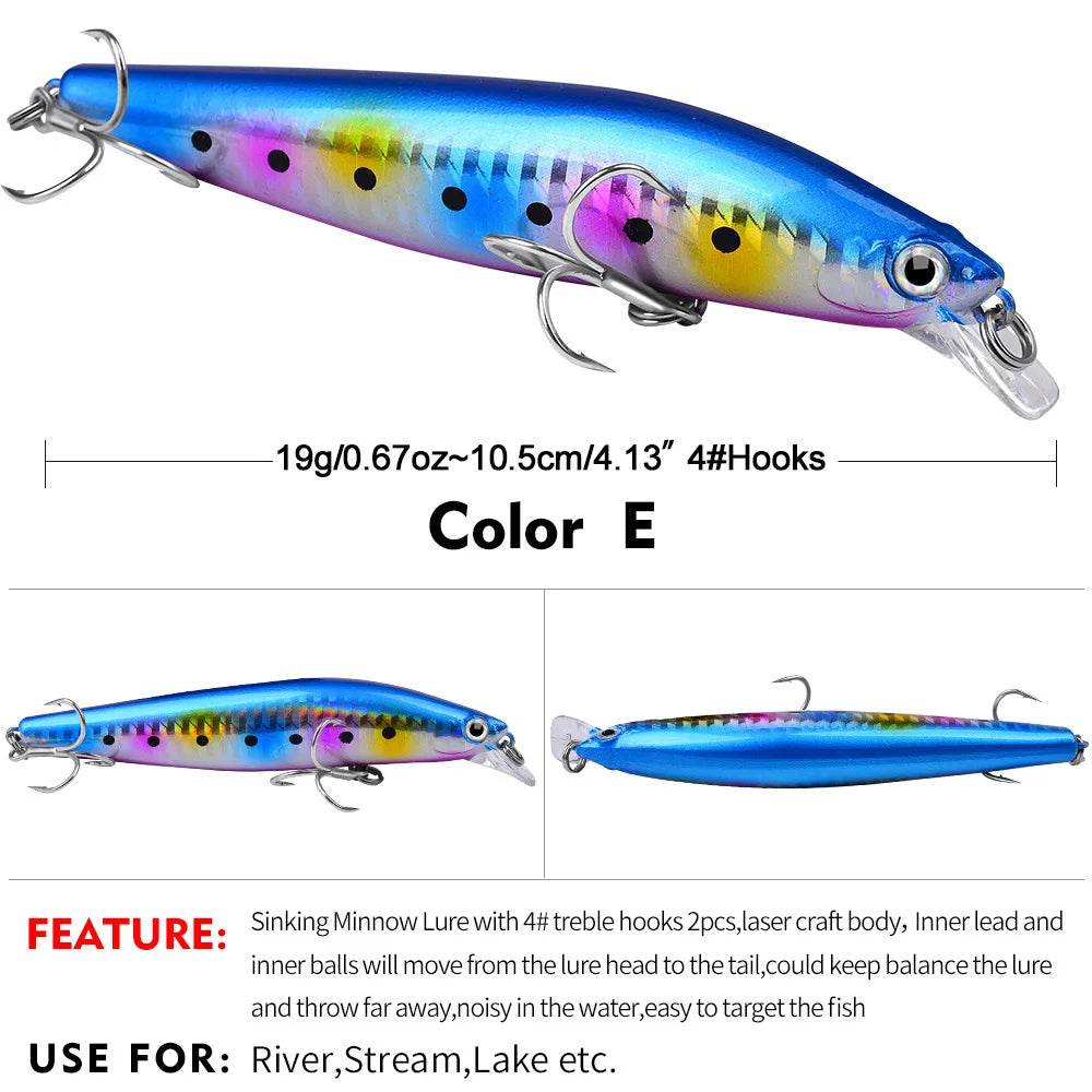 PROBEROS Laser Slow Sinking Minnow – 19g Crankbait - Fish & Cheaps | Fishing & Outdoor Gear