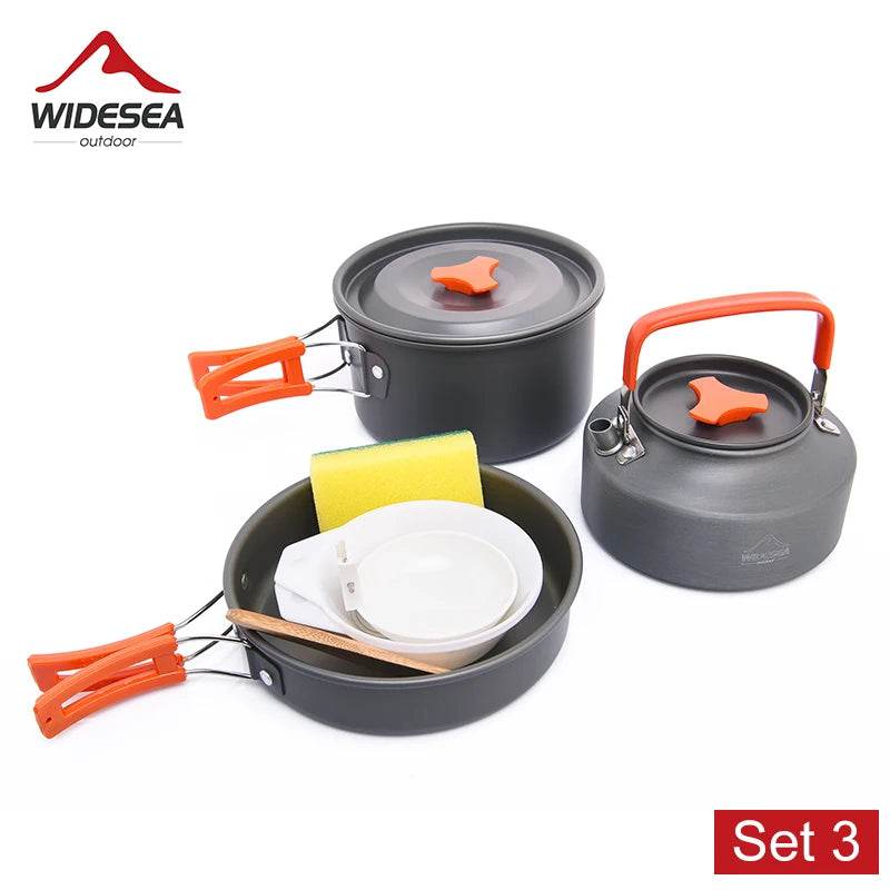 Widesea 2–3 Person Pot Set — Non-Stick Aluminium Cookware - Fish & Cheaps | Fishing & Outdoor Gear