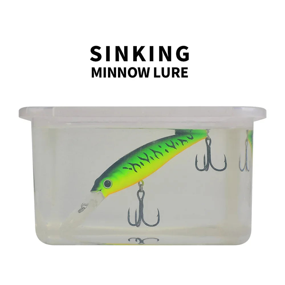 1PCS Sinking Laser Minnow Fishing Lure 19CM 54G Pesca Hooks Fish Wobbler Tackle Crankbait Artificial Japan Hard Bait Swimbait