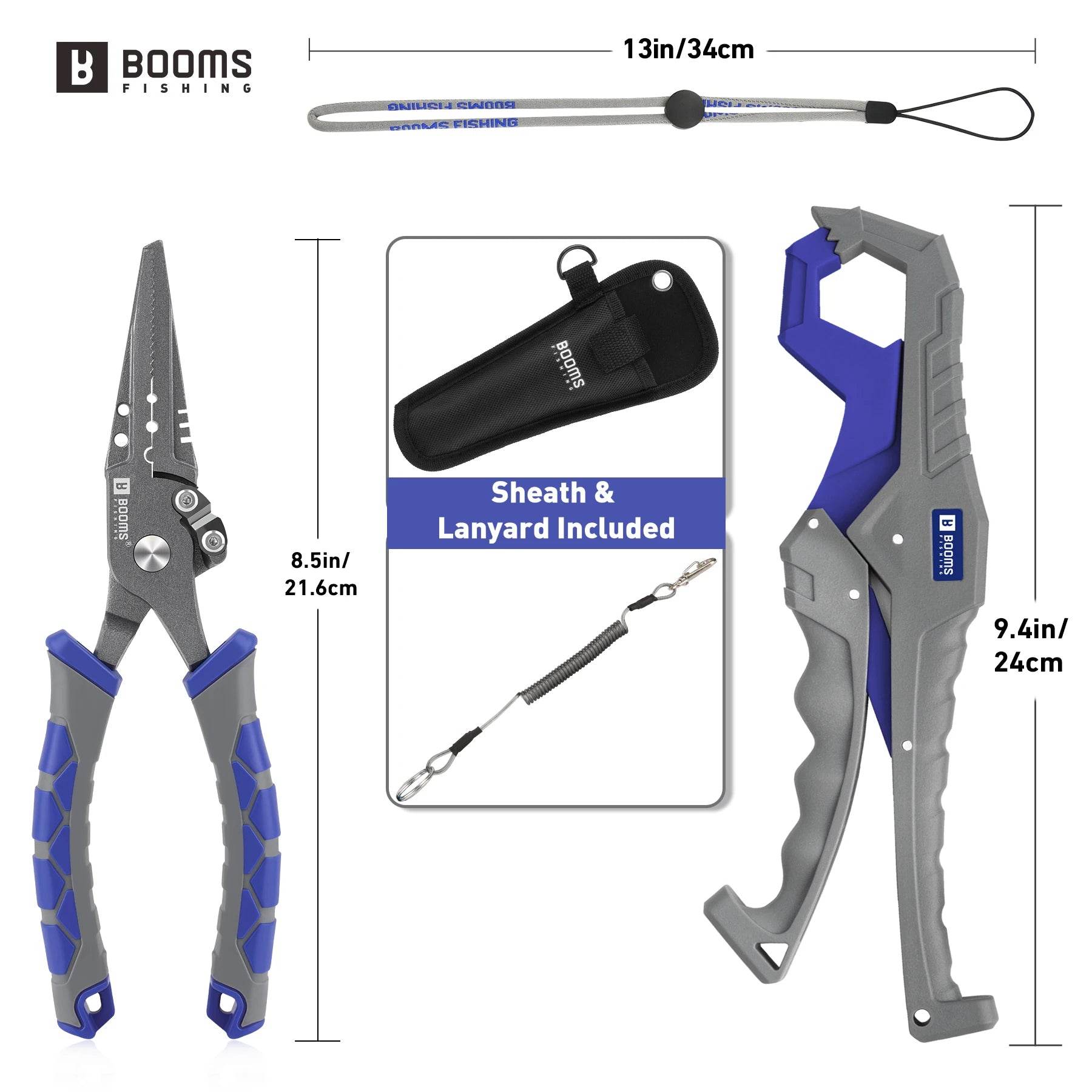 Booms Fishing 8.5in Pliers & 9.4in Fish Grip Set - Fish & Cheaps | Fishing & Outdoor Gear