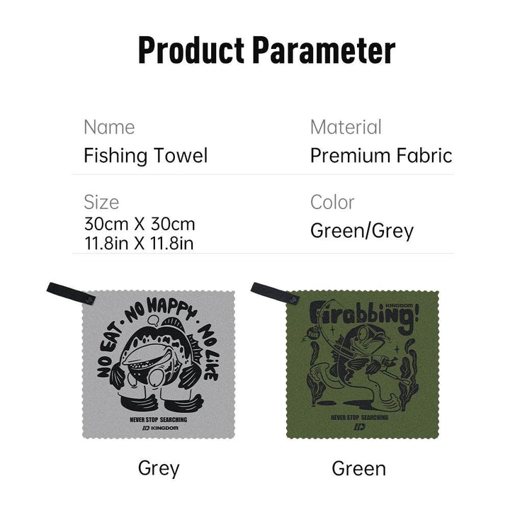 Kingdom Sports Fishing Towel – Quick-Absorb Microfibre - Fish & Cheaps | Fishing & Outdoor Gear