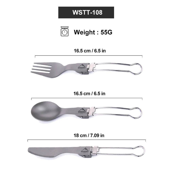 Widesea Ultralight Titanium Cutlery Set - Fish & Cheaps | Fishing & Outdoor Gear