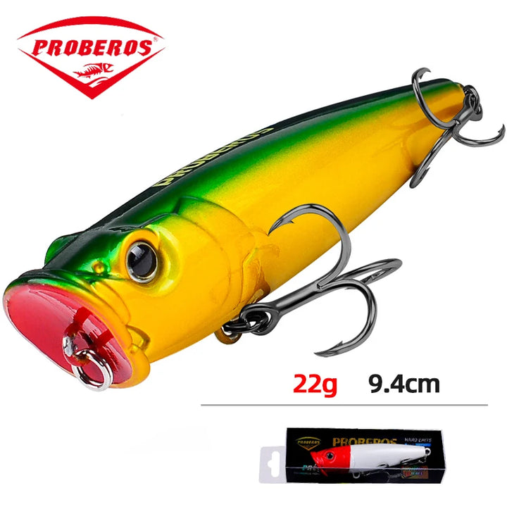 9.4cm 22g Fishing Lures Big Popper Topwater Floating Bass Sea Pesca Crank Lure Swimbait Wobbler Fishing Tacklejavascript: