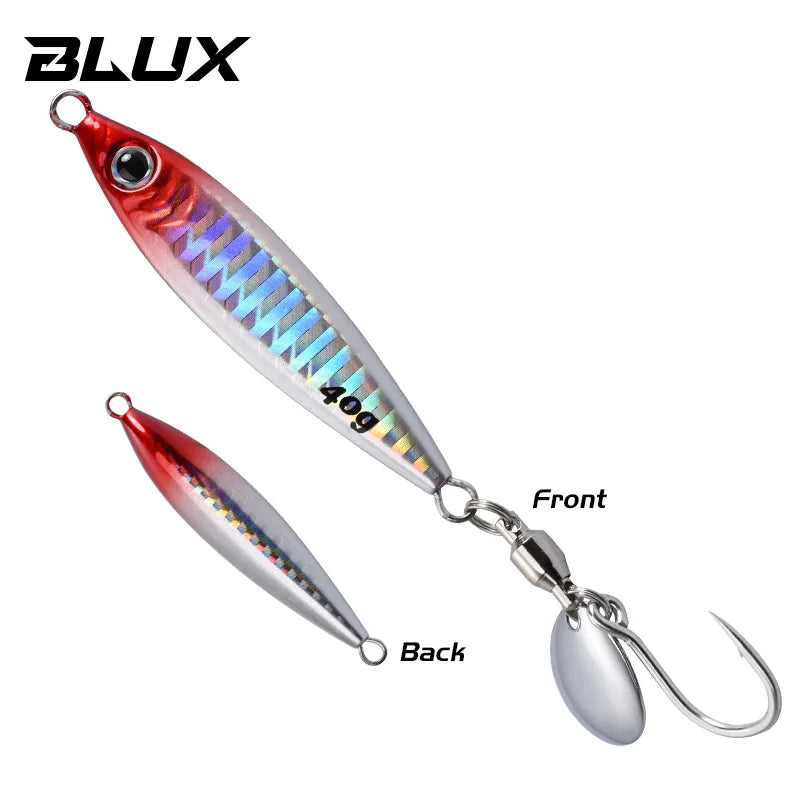 BLUX Blade Shotel Casting Jig 30g 40g 60g Metal Jigging Spoon Spanish Mackerel Bass Off Shore Artificial Bait Saltwater Tackle