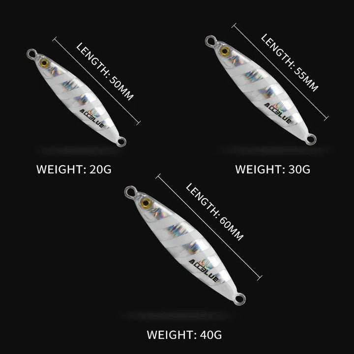 ALLBLUE SPINDLE Casting Metal Jig 20G 30G 40G Shore Cast Jigging Spoon Sea Bass Fishing Lure Artificial Bait Spinning Tackle