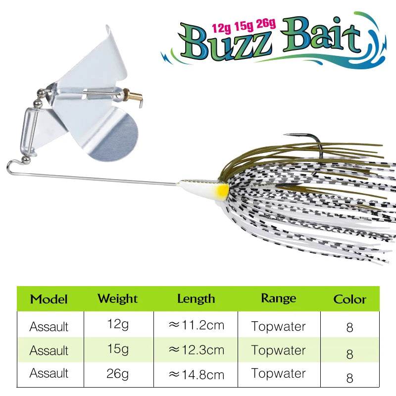 TSURINOYA ASSAULT Buzzbait Spinner Lure - Fish & Cheaps | Fishing & Outdoor Gear
