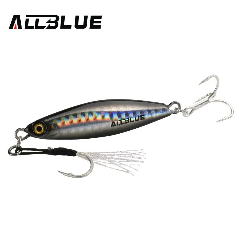 ALLBLUE SPINDLE Casting Metal Jig 20G 30G 40G Shore Cast Jigging Spoon Sea Bass Fishing Lure Artificial Bait Spinning Tackle