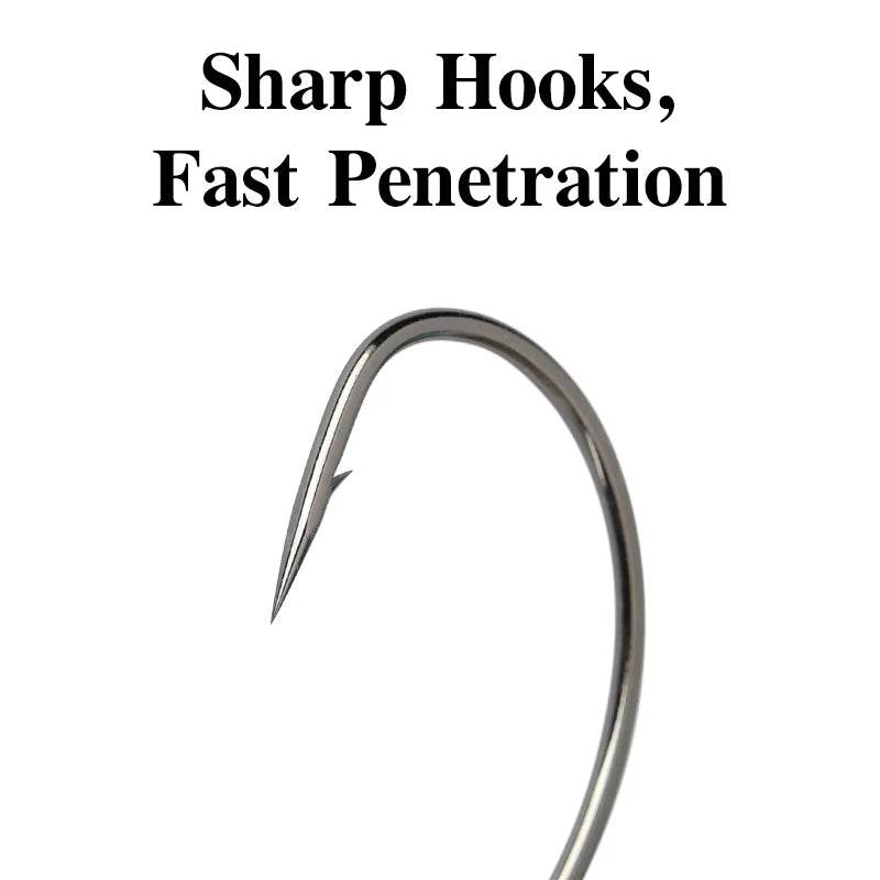 TSURINOYA Worm Fishing Hooks – Ultra-Sharp Cank Tackle - Fish & Cheaps | Fishing & Outdoor Gear