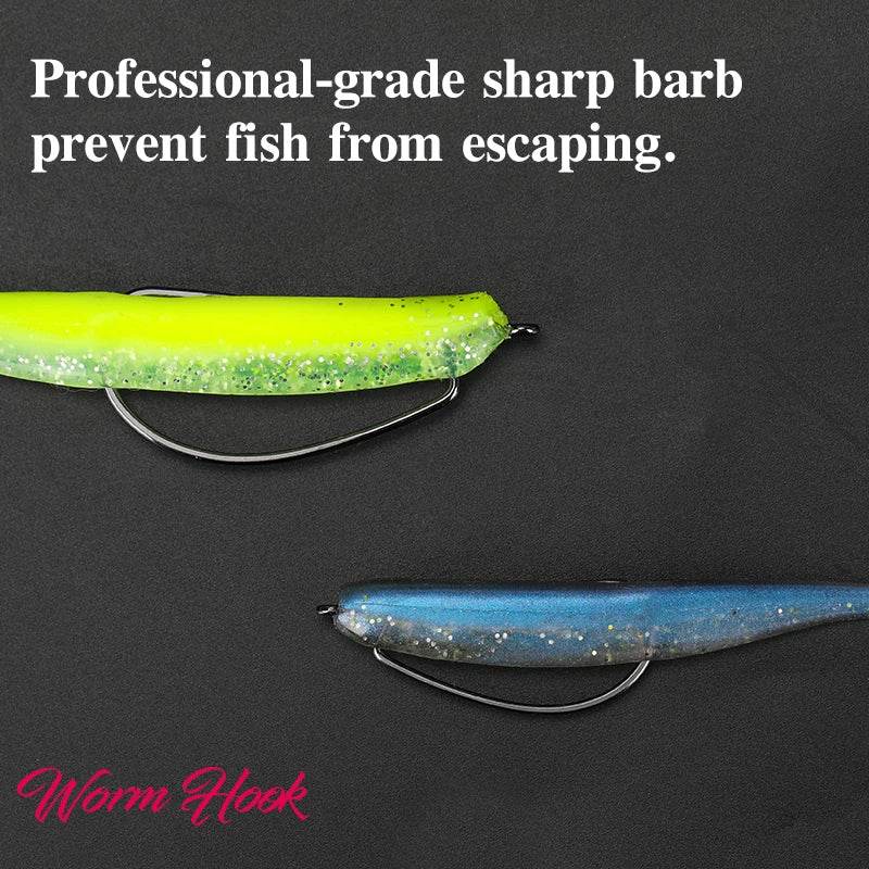 TSURINOYA Worm Fishing Hooks – Ultra-Sharp Cank Tackle - Fish & Cheaps | Fishing & Outdoor Gear