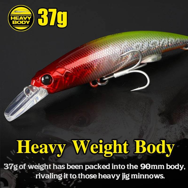 TSURINOYA 90S Heavy Minnow Sinking Lure - Fish & Cheaps | Fishing & Outdoor Gear
