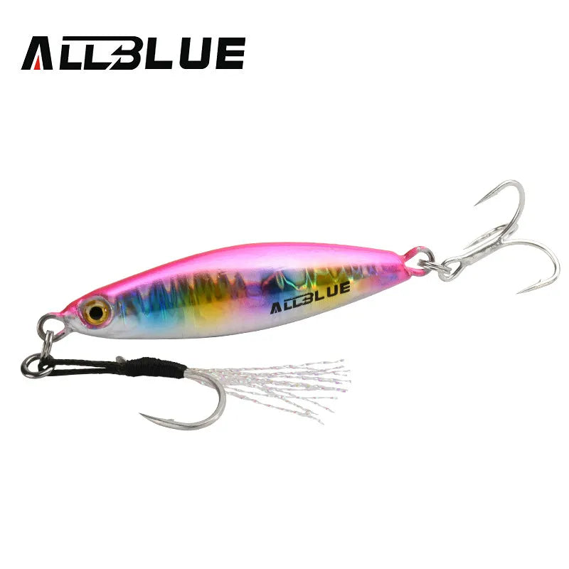 ALLBLUE SPINDLE Casting Metal Jig 20G 30G 40G Shore Cast Jigging Spoon Sea Bass Fishing Lure Artificial Bait Spinning Tackle