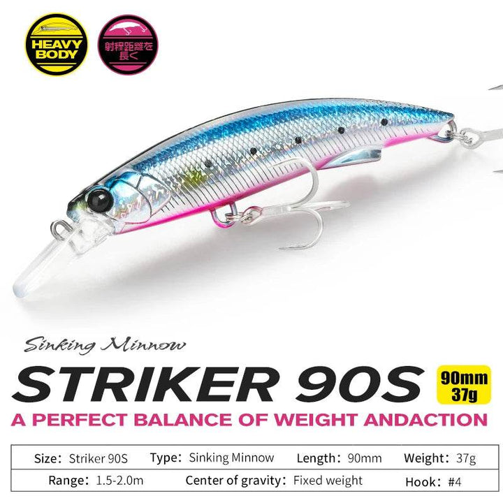 TSURINOYA 90S Heavy Minnow Sinking Lure - Fish & Cheaps | Fishing & Outdoor Gear