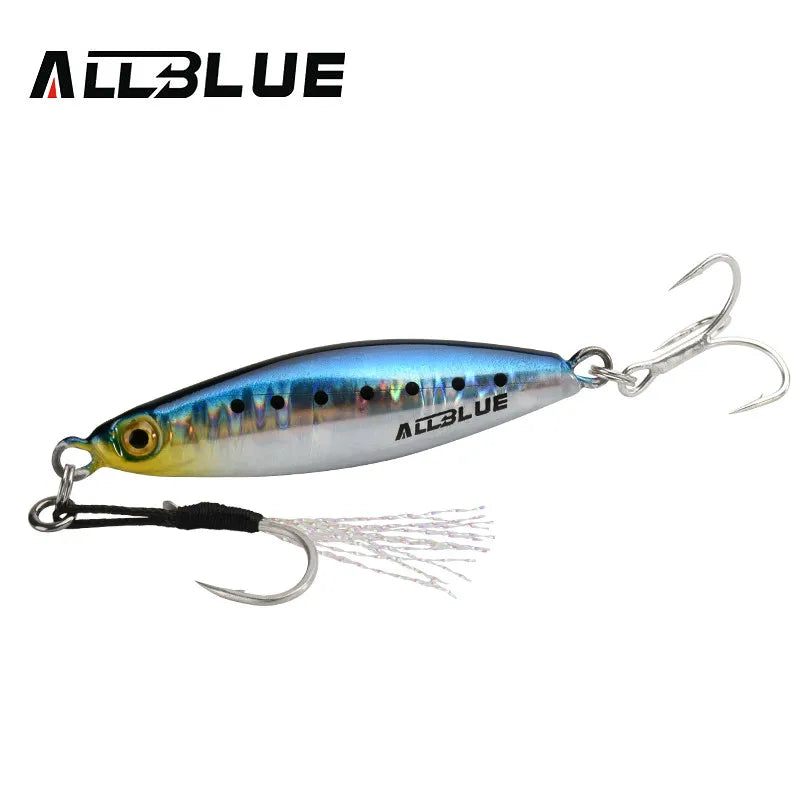 ALLBLUE SPINDLE Casting Metal Jig 20G 30G 40G Shore Cast Jigging Spoon Sea Bass Fishing Lure Artificial Bait Spinning Tackle